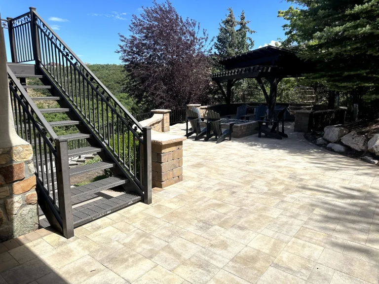 Outdoor Firepit Area with Pergola