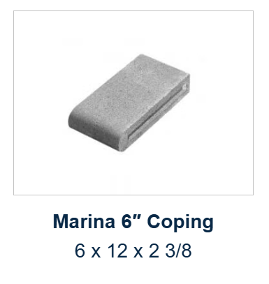 Marina 6″ Bullnose Coping